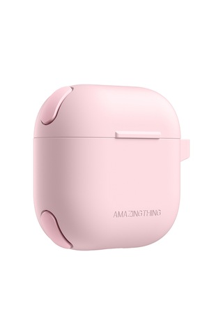 Airpods 4 Kılıf Amazingthing Airbag Köşe Tasarımlı Omni Serisi Silikon Kılıf Pembe