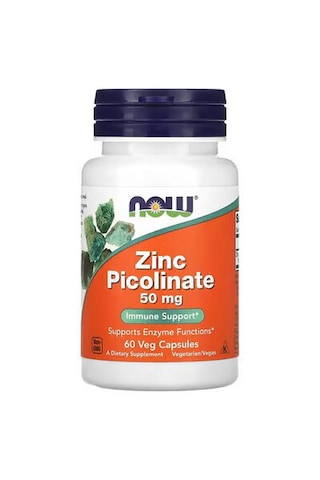 Now Foods, Zinc Çinko Picolinate, 50 Mg, 60 Veg Caps