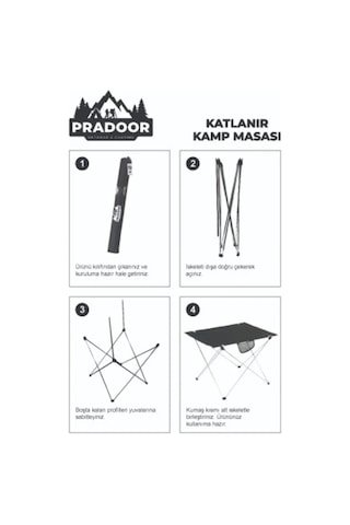 Famebag Omuz Askılı Katlanabilir Kamp ve Piknik Masası Kamuflaj Çok Renkli
