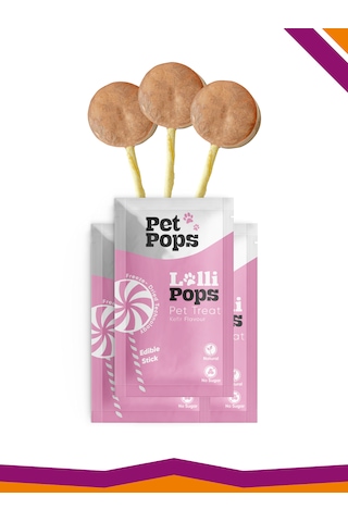 Lollipops Tavuk Ciğeri Kefir 3'lü Kedi Köpek Ödül Lolipopu