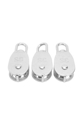 Fortunelane 3 Adet M32 Çelik Katrol Seti - 360 Derece Döner, 250 Kg Kapasite, Kamp Ve Yürüyüş İçin U Tipi Çok Renkli