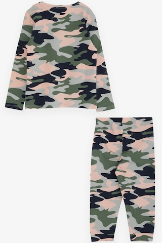 Macawı Kız Çocuk Pijama Takımı Kamuflaj Desenli 3-7 Yaş, Karışık Renk-karışık Renk Çok Renkli