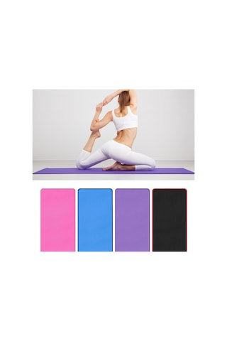 Ranyeek Sıçramaz Dikişli Yoga Mat 183x61x1cm: Kaymaz Yüzey, Omuz-diz Koruma, Taşıma Askısı Ve Ağıllı Çanta İle Siyah Çok Renkli