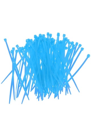 Homyl 100 Parça Naylon Kendinden Kilitlemeli Kablo Fermuar Mavi