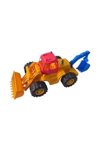 Büyük Kazıcı Ve Kepçeli Dozer Oyuncak Uzunluk 26cm Sarı