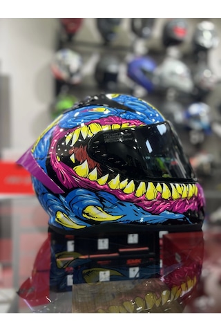 Mts 801 Azure Kapalı Kask Pembe - Sarı