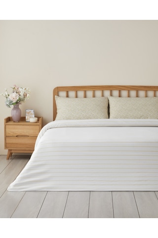 English Home Petty Chic Kolay Ütülenir Çift Kişilik Nevresim Seti 200x220 Cm Açık Sarı Açık Sarı