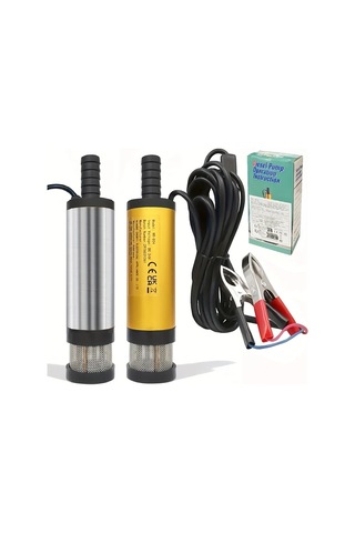 Xuweiwei 12v 38mm Altın Dc 12v 24v Su Altı Elektrikli Pompa Dizel Ve Su İçin Alüminyum Alaşımlı Kabuk 12ldakika Yakıt Transfer Pompası