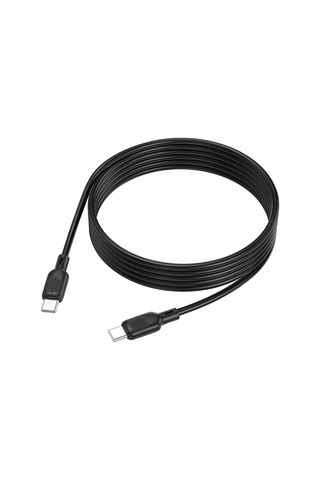 Borofone Bx113 60w Usb-c / Tip-c Tip-c Silikon Şarj Veri Kablosu, Uzunluk: 2m Siyah