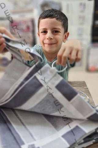 Denge Perde 4469 Halkalı Antrasit- Gri Özel Dikim Lüks Branda Balkon Perdesi Antrasit- Gri 700 X 260 Genel