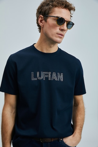 Lufian Thınk Modern Grafik T- Shirt Lacivert Lacivert 111020240100200 Lacivert