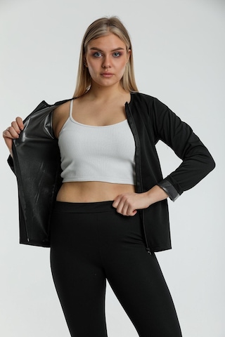 Fit Women Kadın Termal Fermuarlı Uzun Kollu Üst 4415 Granit Siyah