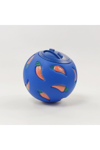 Hangfox Küçük Hayvanlar İçin Dayanıklı Pvc Yavaş Yem Leakage Topu - Tavşan Ve Gine Domuzu Oyuncağı Mavi