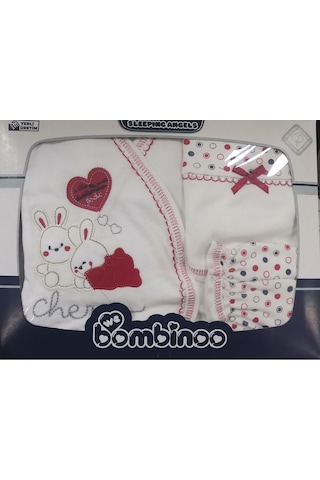 Bambinoo Kırmızı Unisex 5 Li Hastane Çıkışı Pamuklu Kırmızı