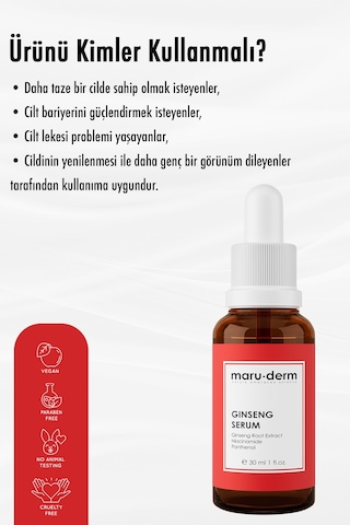 Maruderm Ginseng Cilt Yenileyici Serum 30 ML
