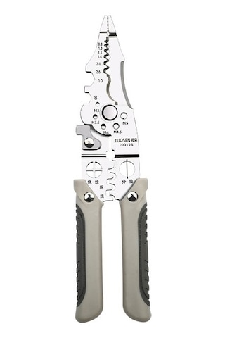 Çok Fonksiyonlu Tel Sıyırma Elektrikçi Kablo Soyma Pensesi Gümüş