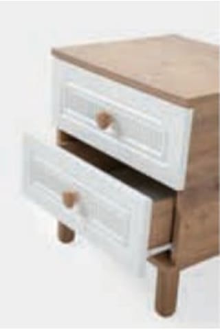 Bera 2 Çekmeceli Çiğdem Komidin Beyaz