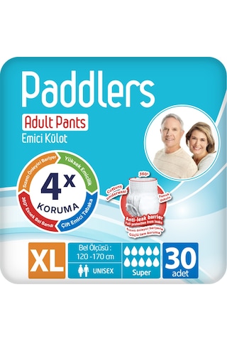 Paddlers Yetişkin Hasta Emici Külot Bez X-Large 30 Adet