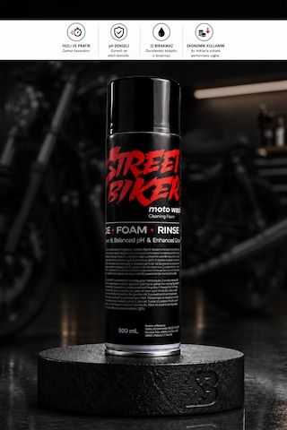 Street Biker Motosiklet Köpük Temizlik Spreyi