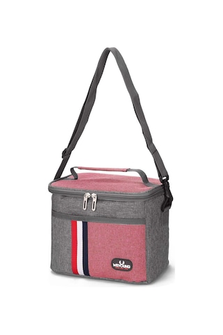 Neevoyu 8l Kapasiteli Isı Saklama Çanta - Aluminyum Folyo Içli, Su Geçirmez, Elden Taşınabilir, Piknik Ve Ofis İçin Turuncu-pembe Büyük Boy Pembe