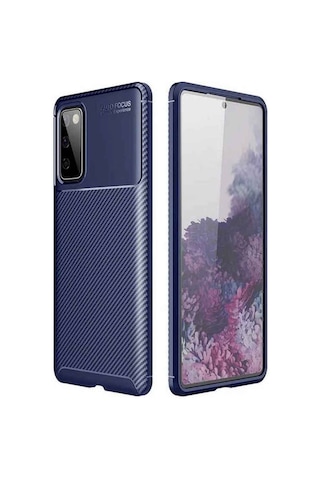 Samsung Galaxy Uyumlu S20 Karbon Desenli Negro Silikon Kılıf