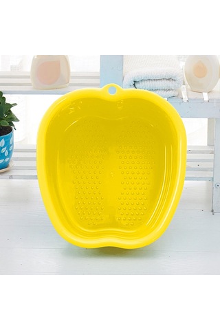 Suntek Ayak Küveti Büyük Plastik Taşınabilir Ayak Banyosu Sarı