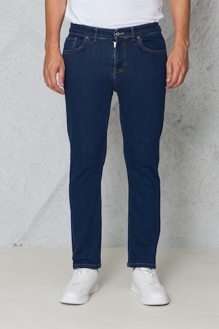 Blayn Jeans Erkek Lacivert Kot Pantolon Urban Fit Denim Esnek Rahat Kalıp Günlük Jean Pantolon Koyu Lacivert