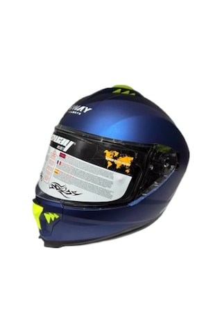 Sway SW-865 Güneş Gözlüklü Kask Mat Mavi