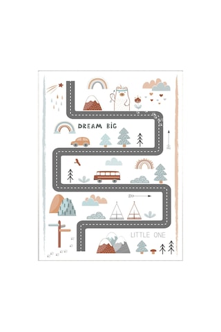 Trafik Çocuk Oyun Halısı Kaymaz Makinede Yıkanabilir Oyun Matı 3