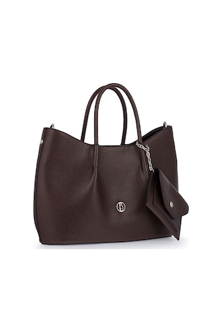 Bilik Deri Logo Detaylı Kahve Kadın El Çantası Riv 147-r Kahverengi