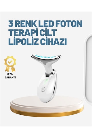 Cilt Yenileyici Şarjlı Güzellik Aleti Pozitif/negatif İyon, Titreşimli Masaj Ve Kırmızı-mavi-yeşil Işıkla - Lisinya