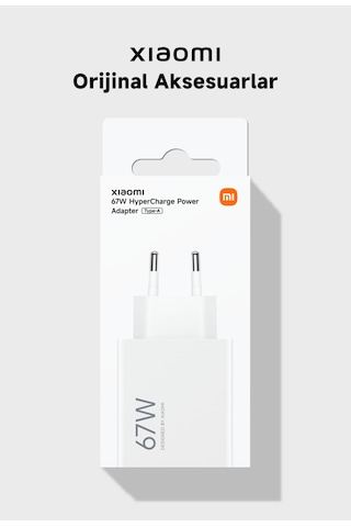Xiaomi 67w Hypercharge Power Adapter Type-a Eu Mdy-12-eh Hızlı Şarj Adaptörü