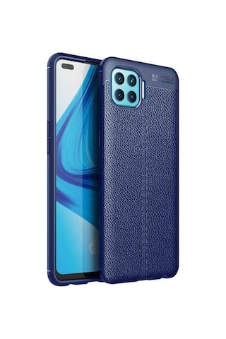 Oppo Reno 4 Lite Kılıf Zore Niss Silikon Kapak Lacivert
