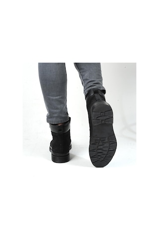 Bulldozer 220235 Siyah Nubuk Kışlık Erkek Deri Bot Siyah