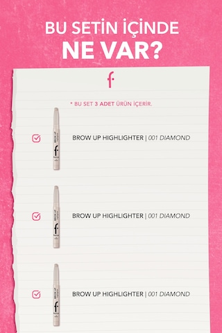 Flormar Brow Up Asansörlü Kalem Aydınlatıcı Seti 011 Diamond