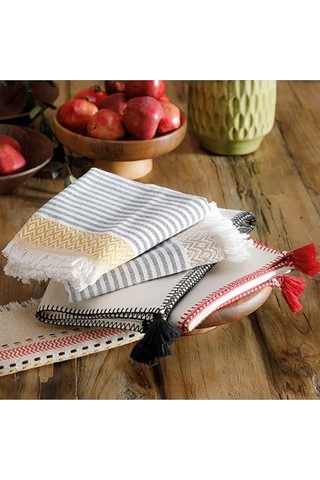 Desenli Siyah Arka Plan Baskılı Runner Servis 40x150 Cm Genel
