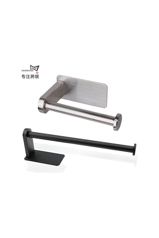 Ximistore9 Banyo Tuvalet Kağıt Rafı 304 Paslanmaz Çelik - Deliksiz Duvar Montajlı, Ev Kullanıma Uygun, Konfor Ve Kolaylık Sağlar Gümüş, Kısa Model Gümüş