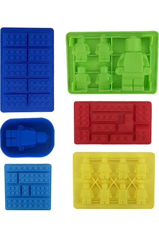 Hangfox Gelibolu Sarı 6 Numara Robot Blok Silikon Kalıp - Evde Kek, Çikolata, Buzluk Ve Sabun Yapımı İçin Pratik Araç Çok Renkli