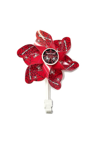 Sarissa Gidon Süsü Spinne Fırıldak Bisiklet Rüzgar Gülü Kırmızı Kırmızı - Beyaz