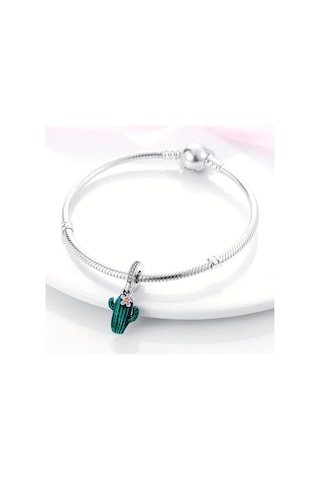 Kaktüs Charm Dıy Kolye Ve Bileklik Aksesuarı Gümüş