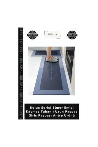 Delux Serisi Süper Emici Kaymaz Tabanlı Uzun Paspas Giriş Paspası Antre Ürünü Diğer