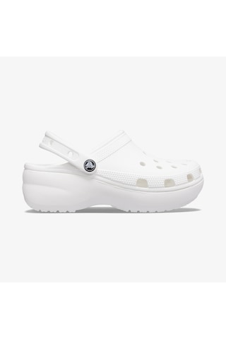 Crocs Classic Platform Clog Kadın Beyaz Terlik Düz 206750 Beyaz