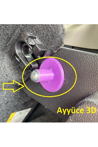 Ayyüce 3d, Ford Fiesta 07-21 Bagaj Pandizot Ayak Pimleri, 2 Adet, Siyah -