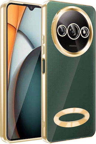 Ekılıf - Xiaomi Redmi A3 4g 2024 Uyumlu - Kılıf Kamera Korumalı Logo Gösteren Omega Kapak - Rose Gold
