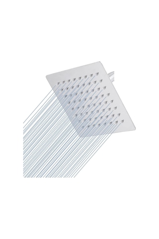 25x25 Cm 304 Paslanmaz Çelik Tepe Duşu Geniş Kare Duş Başlığı, Sabit Tepe Duş Başlığı, Handshower Uyumlu, Modern Ve Dayanıklı Duş Sistemi Parçası Kare 000 Açık Krem