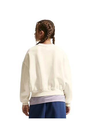 Nike Kid's Sportswear Club Fleece Boxy Crew Gfx Unisex Çocuk Sweatshirt Krem