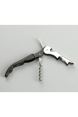 Çok Fonksiyonlu Açacak Tirbuşon Şarap Mantar Tıpa Açacağı Siyah