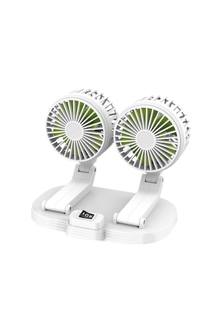 Suofeng 360 Dönebilen Çift Başlı Usb Araç Fanı, Güçlü Rüzgar İle Ev/ofis/araç İçin Taşınabilir Soğutucu