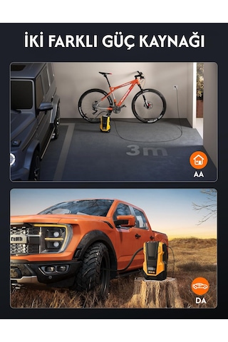 3666 Çantalı Priz Ve Çakmaklık Uyumlu 120w Araç Kompresörü