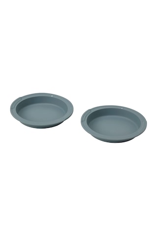 Silikon Kek Kalıbı, Gri-turkuaz, 18 Cm, 2 Adet Gri